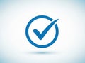 Blue checkmark icon inside a circle on a light background Royalty Free Stock Photo