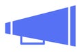 Blue cheer megaphone icons on white background. cheer megaphone icon for your web site design, logo, app, UI. flat style. bullhorn Royalty Free Stock Photo