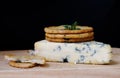 Blue cheese and crackers