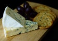 Blue cheese and crackers