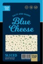 Blue cheese packaging design Royalty Free Stock Photo