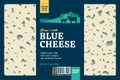 Blue cheese packaging design Royalty Free Stock Photo