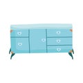 Blue chest of drawers furniture decoration isolated icon