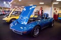 Blue 1970 Chevrolet corvette LT-1 convertible displayed at the Muscle Car City museum