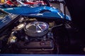 Blue 1970 Chevrolet corvette LT-1 convertible displayed at the Muscle Car City museum