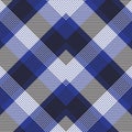 Blue Chevron Plaid Tartan textured Seamless Pattern Design Royalty Free Stock Photo