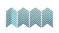 Blue Chevron Zigzag Geometric Pattern Art, vector design Generative AI Royalty Free Stock Photo