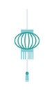 Blue chinese paper lamp hanging icon