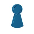 Blue Chip for board game icon isolated on transparent background.