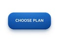 Blue choose plan button isolated on white background Royalty Free Stock Photo