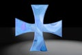 Blue Christian cross