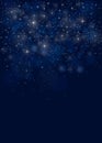 Blue Christmas background with night stars