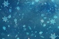 Blue Christmas background snow texture, abstraction, snowflakes Royalty Free Stock Photo