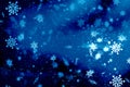 Blue Christmas background snow texture, abstraction, snowflakes Royalty Free Stock Photo