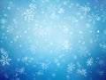 Blue Christmas background with snowflakes Royalty Free Stock Photo