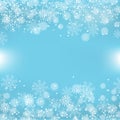 Blue Christmas Background With Snowflakes Royalty Free Stock Photo