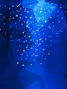 Blue Christmas background with stars Royalty Free Stock Photo