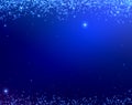 Blue Christmas background texture with stars falling from above. Royalty Free Stock Photo