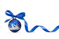 Blue Christmas ball Royalty Free Stock Photo