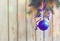 Blue christmas ball Royalty Free Stock Photo