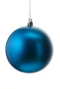 Blue christmas ball isolated on white Royalty Free Stock Photo