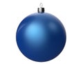 Blue christmas ball over white background Royalty Free Stock Photo
