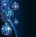 Blue christmas balls Royalty Free Stock Photo