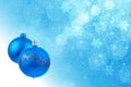 Blue christmas balls background Royalty Free Stock Photo