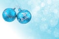 Blue christmas balls background Royalty Free Stock Photo