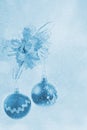 Blue christmas balls background Royalty Free Stock Photo