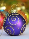 Blue Christmas bauble Royalty Free Stock Photo