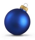 Blue christmas bauble ball Royalty Free Stock Photo