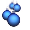 Blue Christmas baubles Royalty Free Stock Photo