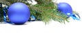 Blue christmas bulbs Royalty Free Stock Photo