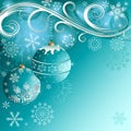 Blue christmas decorative background