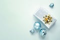 Blue Christmas Flat Lay Background