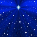 Blue Christmas Nativity greeting card background Royalty Free Stock Photo