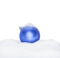 Blue Christmas New Year bauble Royalty Free Stock Photo