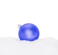 Blue Christmas New Year bauble Royalty Free Stock Photo