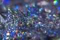 Blue Christmas Ã¢â¬â New Year decoration abstract background with ornamental stars, shiny glitters and bokeh light Royalty Free Stock Photo