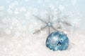 Blue Christmas Ornament Snowflakes Royalty Free Stock Photo