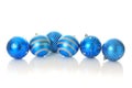 Blue Christmas ornaments.