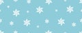 Blue Christmas pastel star snowflake pattern