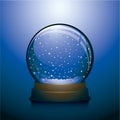 Blue Christmas snow globe
