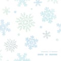 Blue Christmas Snowflakes Textile Texture Frame