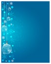 Christmas background with Blue balls, Blue ornament Christmas background with balls Royalty Free Stock Photo