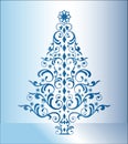 Blue christmas tree