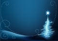 Blue Christmas Tree Royalty Free Stock Photo
