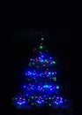 Blue Christmas tree of lights