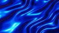 Blue chrome metal texture with waves, liquid metallic Royalty Free Stock Photo